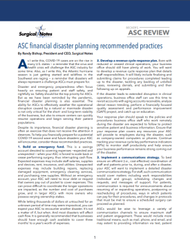 ASC Financial Disaster Planning Recommended Practices